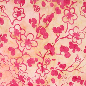 Batik Cherry Blossom Love  2 1/2 Yard End Bolt