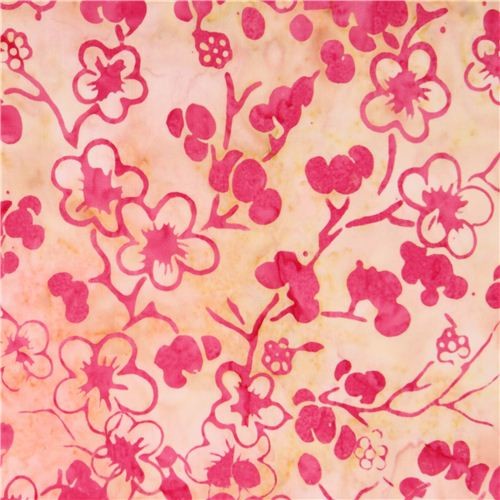Batik Cherry Blossom Love  2 1/2 Yard End Bolt