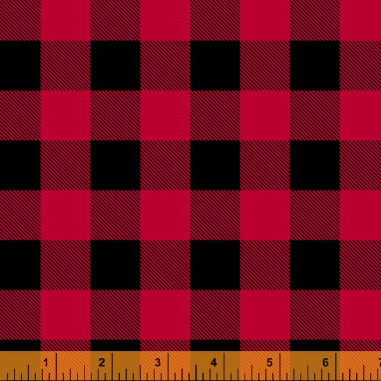 Red and Black Plaid 2 yard End Bolt