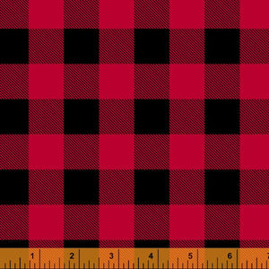 Red and Black Plaid 1 yard End Bolt